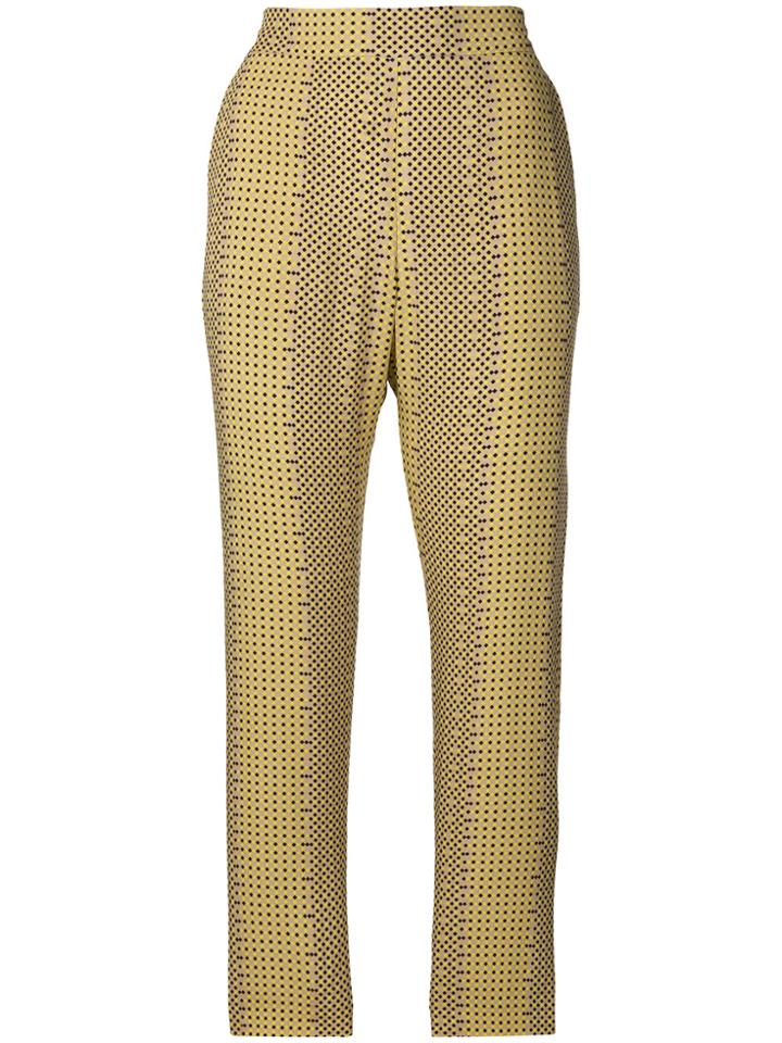 Piazza Sempione Cropped Printed Trousers - Nude & Neutrals