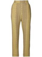Piazza Sempione Cropped Printed Trousers - Nude & Neutrals