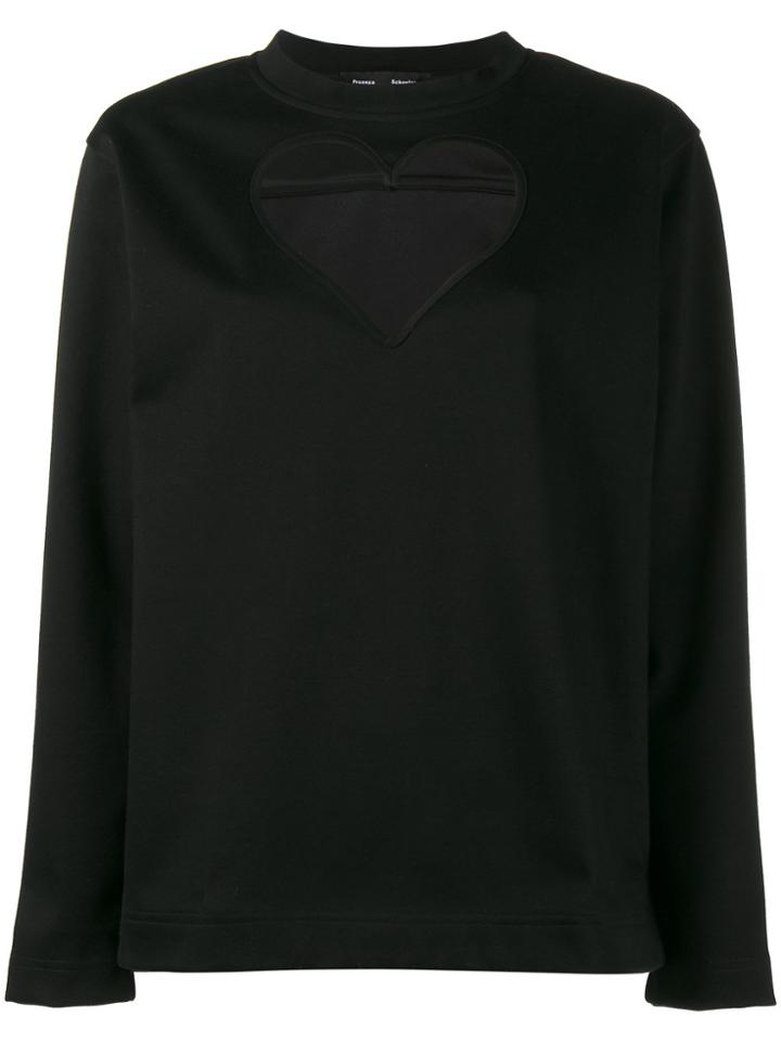 Proenza Schouler Heart Cutout Top - Black