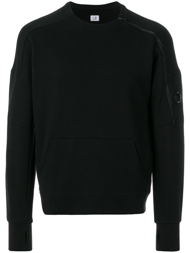 Cp Company Zipped Sleeve Sweatshirt - Black