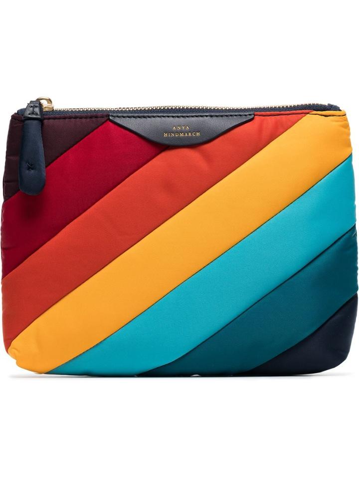 Anya Hindmarch Striped Nylon Pouch - Multicolour