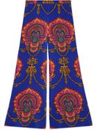 Gucci 70s Graphic Print Trousers - Blue