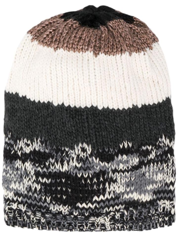 Missoni Contrast Weave Beanie - Brown