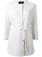 Loro Piana - Belted Coat - Women - Leather/nylon/cashmere - L, Nude/neutrals, Leather/nylon/cashmere