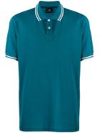 Ps Paul Smith Stripe Trim Polo Shirt - Blue