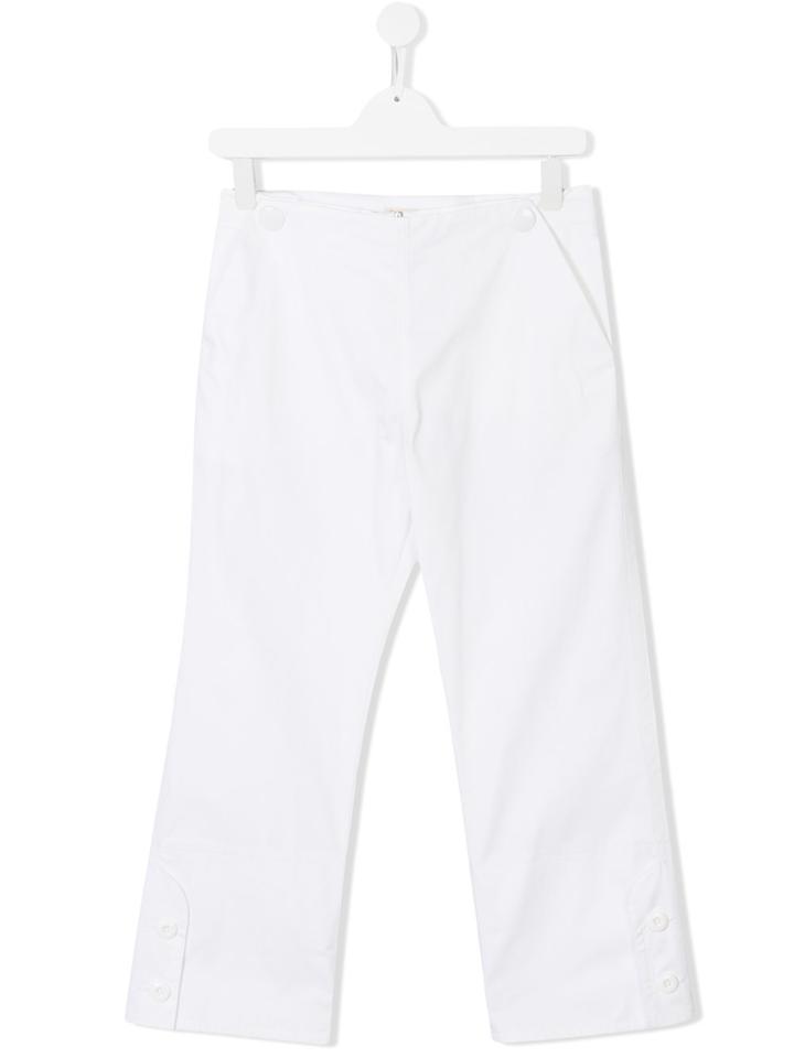 Marni Kids Button Detail Trousers - White