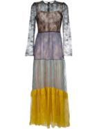 Philosophy Di Lorenzo Serafini Flared Sheer Lace Dress, Women's, Size: 40, Polyester/polyamide