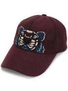 Kenzo Tiger Embroidered Cap - Pink & Purple