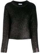 Dondup Metallic Sheen Detail Sweater - Black