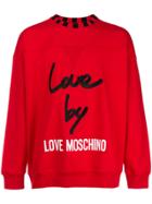 Love Moschino Logo Patch Sweatshirt - Red