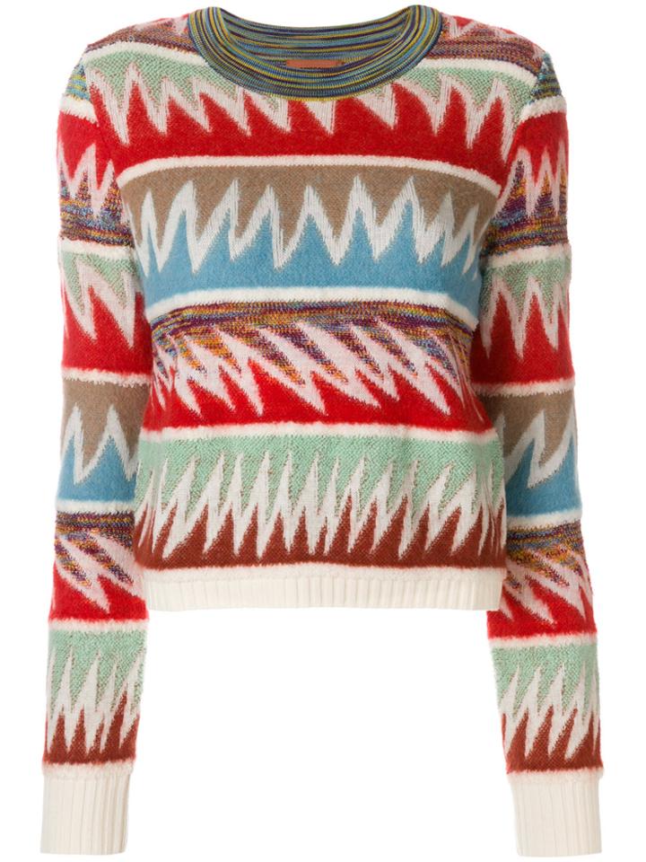 Missoni Spike Patterned Striped Jumper - Multicolour