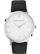 Larsson & Jennings Läder Watch, Adult Unisex, Size: L, Black, Leather/crystal