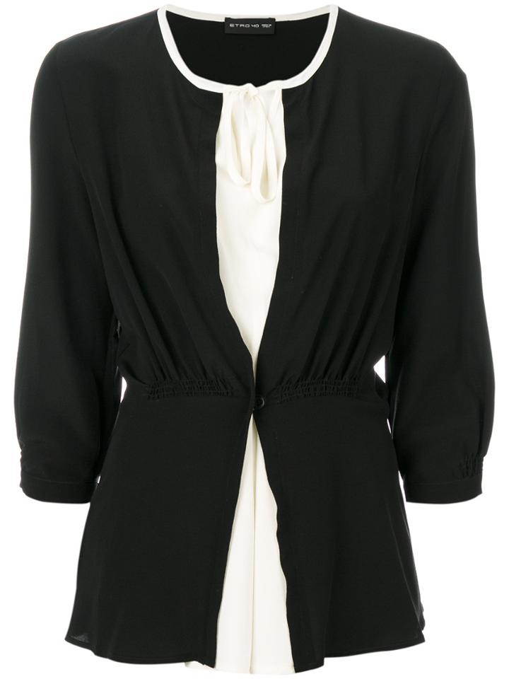 Etro Gathered Bow Blouse - Black
