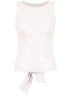 Clé Douple Knot Leather Blouse - Pink