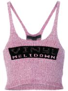 Alexander Wang Vinyl Meltdown Cropped Top - Pink & Purple