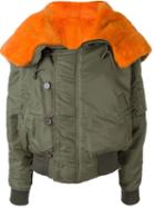 Liska Mink Fur Lining Jacket, Adult Unisex, Size: S, Green, Nylon/mink Fur