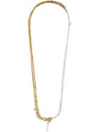 Arielle De Pinto One Strand Chain Necklace, Women's, Metallic