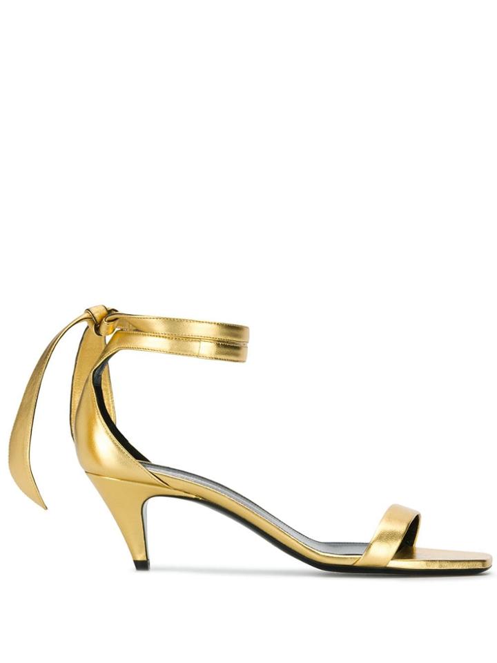 Saint Laurent Charlotte Sandals - Gold
