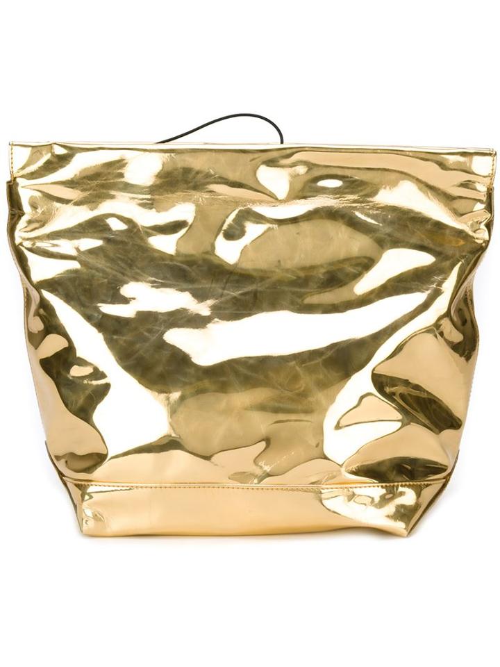 Marni Foldover Metallic Clutch