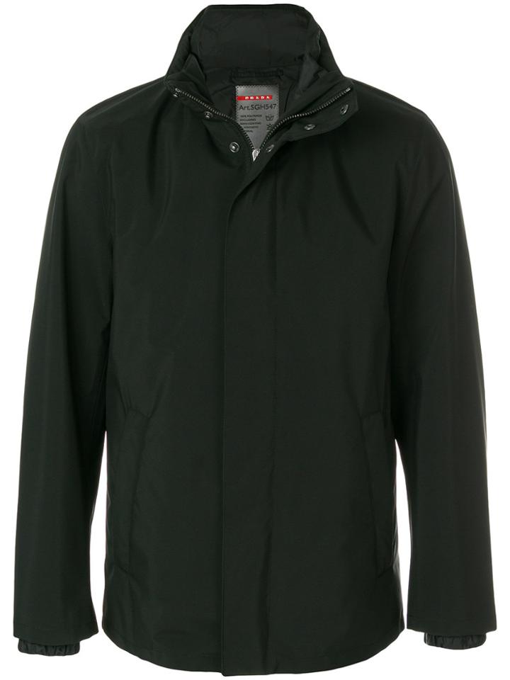 Prada Funnel Neck Jacket - Black