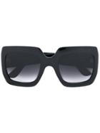 Gucci Eyewear - Oversize Square Frame Sunglasses - Women - Acetate - 54, Black, Acetate