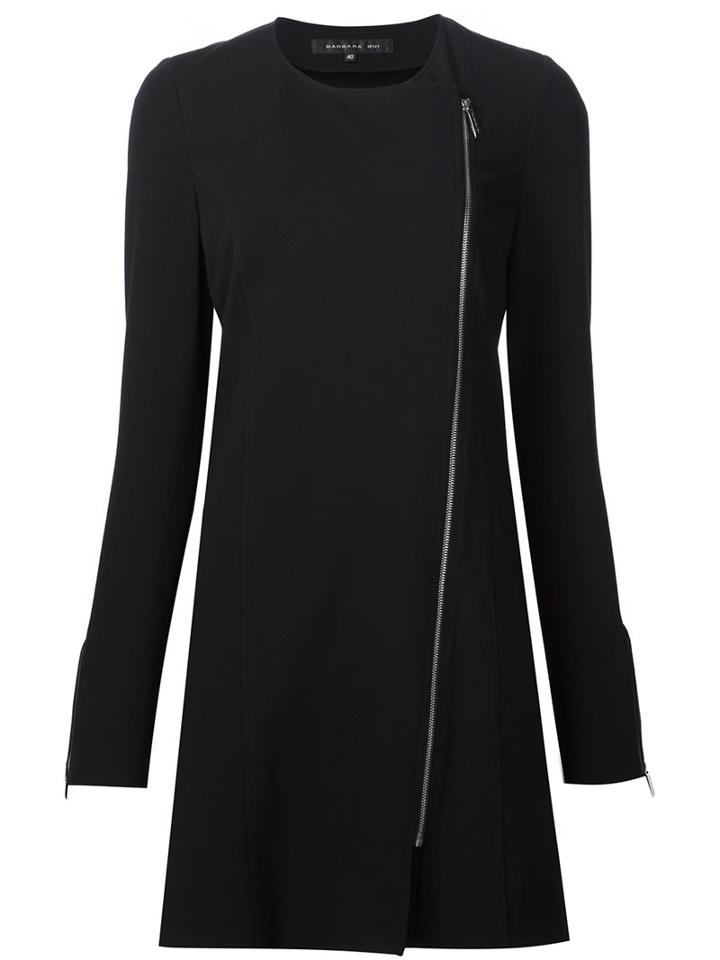 Barbara Bui Front Zip Dress, Women's, Size: 42, Black, Viscose/polyamide/spandex/elastane