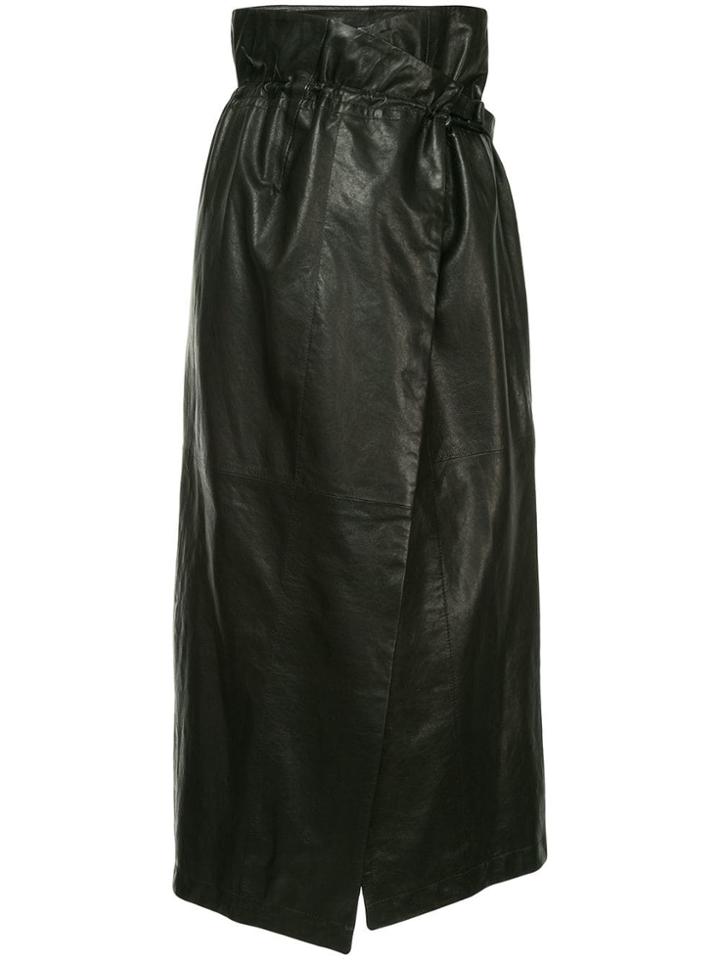 Ann Demeulemeester High-waisted Wrap Skirt - Black