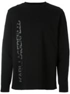 Karl Lagerfeld Tonal Logo Print Sweatshirt - Black