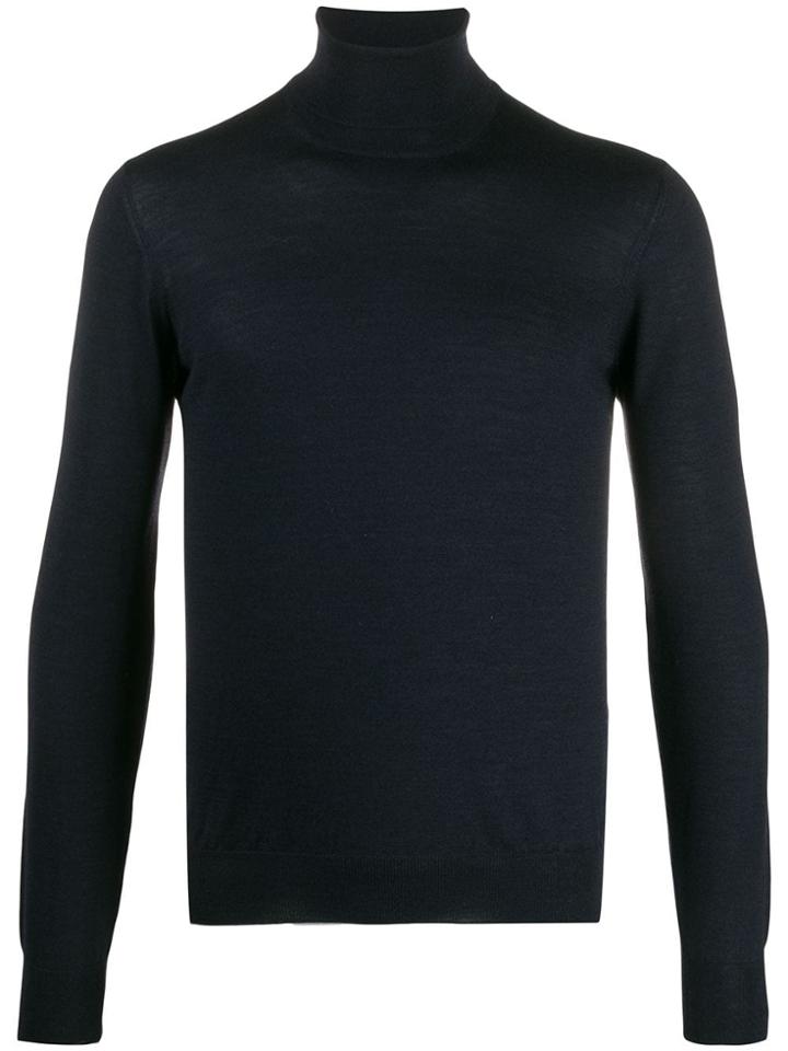 Tagliatore Roll Neck Knit Top - Blue