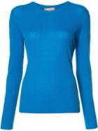 Michael Kors Crewneck Jumper, Women's, Size: Medium, Blue, Cashmere