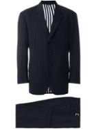 Moschino Vintage Pinstripe Suit, Men's, Size: 50, Blue