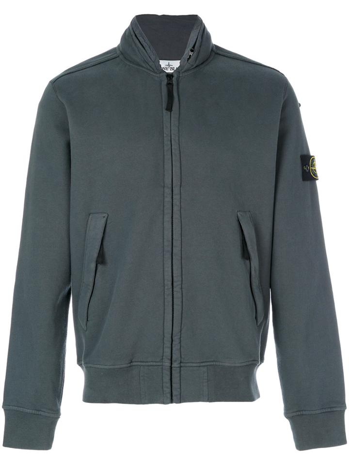 Stone Island Zipped Packaway Hoodie - Grey