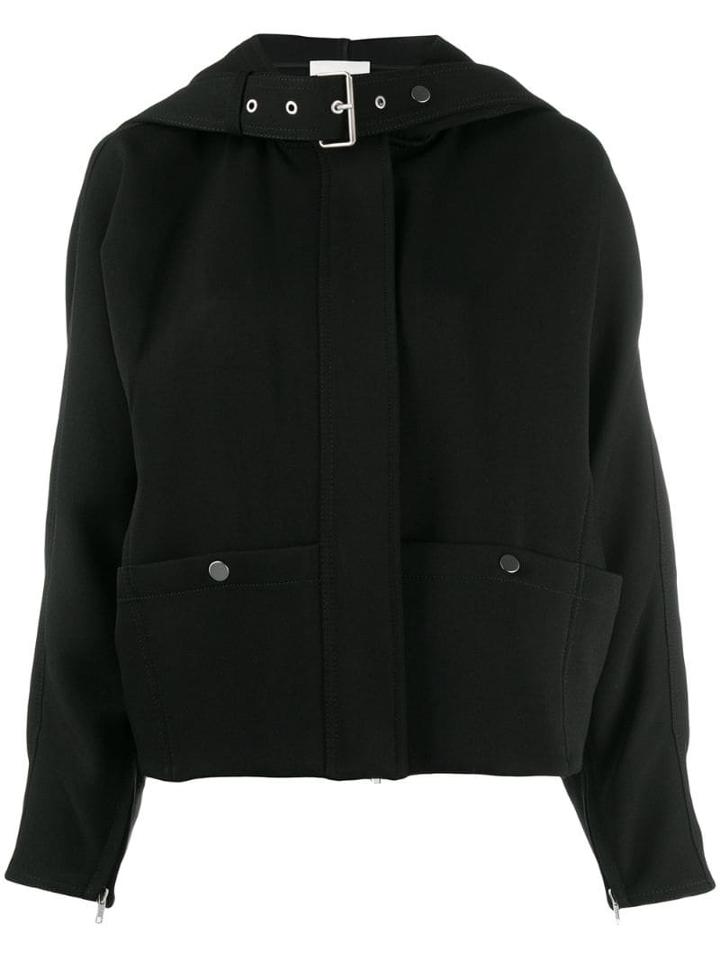 3.1 Phillip Lim Buckle Hooded Jacket - Black