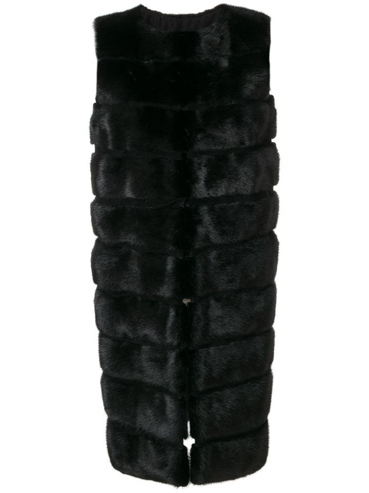Simonetta Ravizza Dora Z Sleeveless Jacket - Black