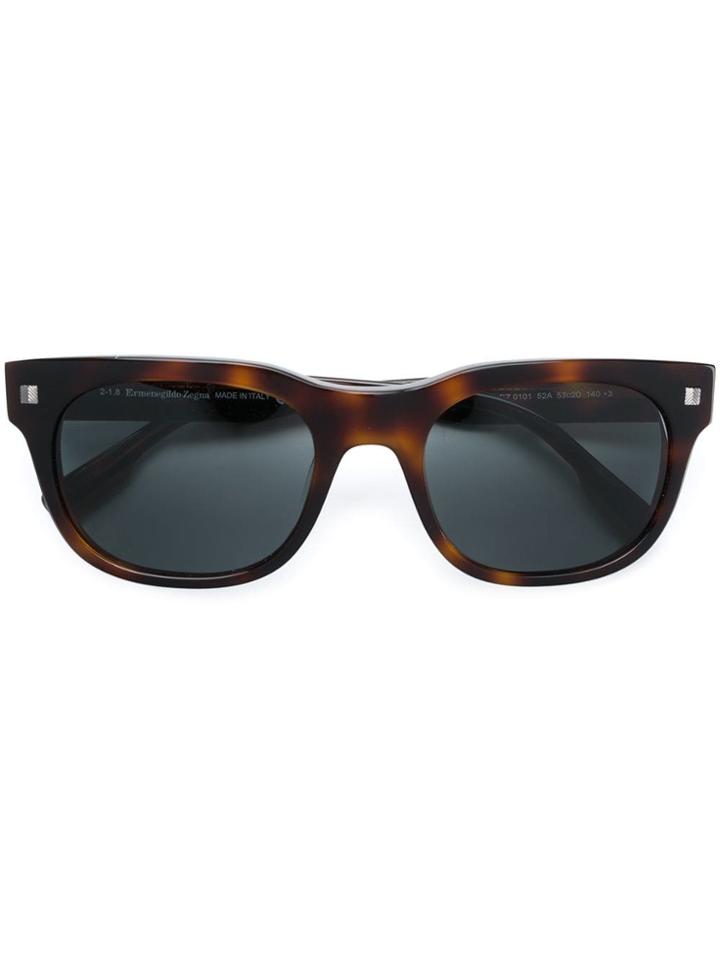 Ermenegildo Zegna Square Sunglasses - Brown