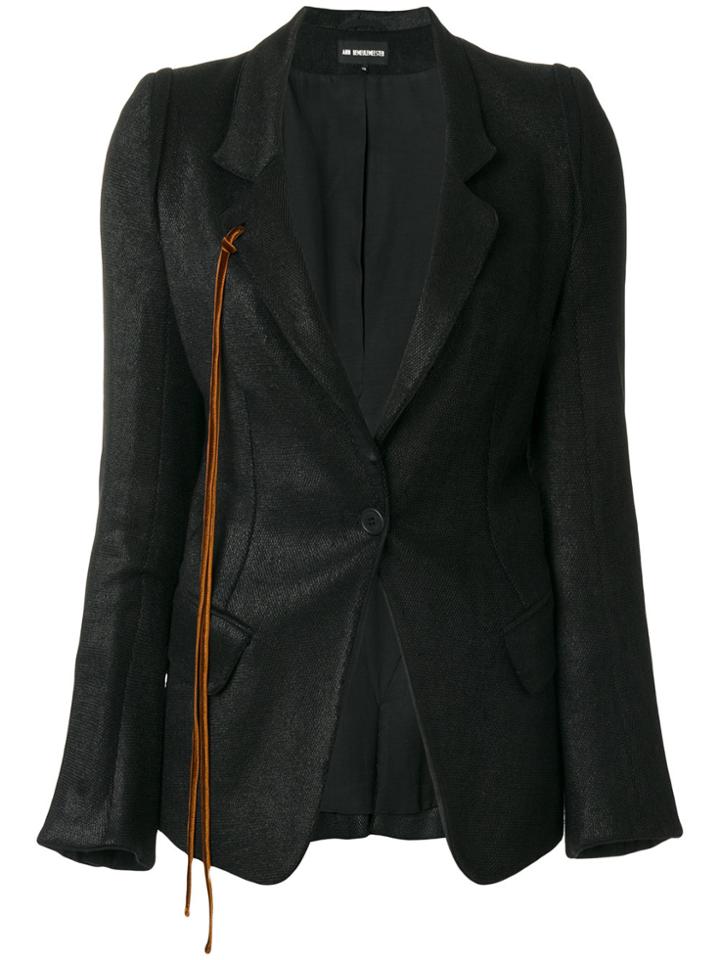 Ann Demeulemeester Fitted Blazer - Black