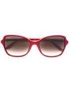 Cartier 'double C Décor' Sunglasses, Women's, Red, Acetate/14kt Rose Gold