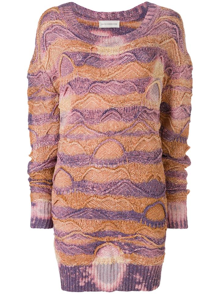 Faith Connexion Loose Fit Knit Jumper - Pink & Purple