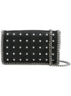 Stella Mccartney Star-studded Falabella Shoulder Bag, Women's, Black, Artificial Leather
