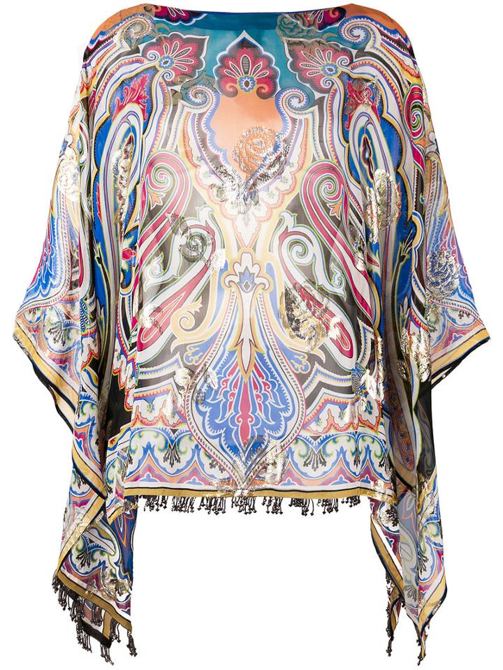 Etro Printed Tunic, Women's, Silk/metallic Fibre