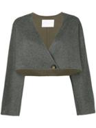 Fabiana Filippi Wrap Front Cropped Jacket - Grey