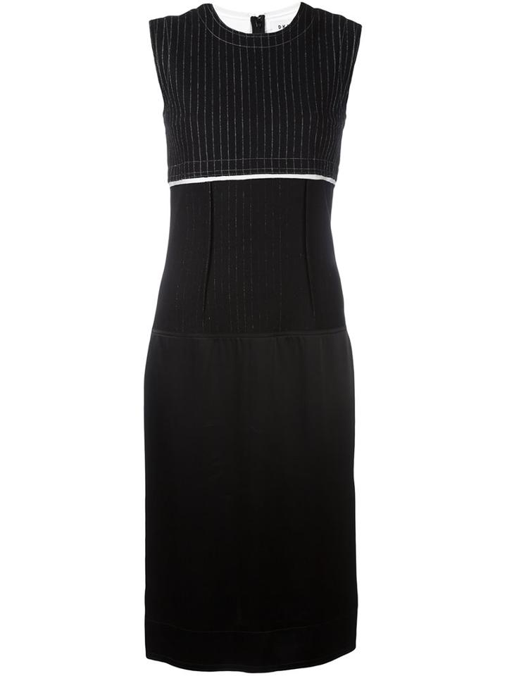 Dkny Pinstripe Midi Dress