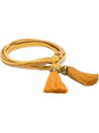 Lanvin Tasseled Rope Belt, Women's, Size: L, Yellow/orange, Cotton/polyester/brass/acrylic