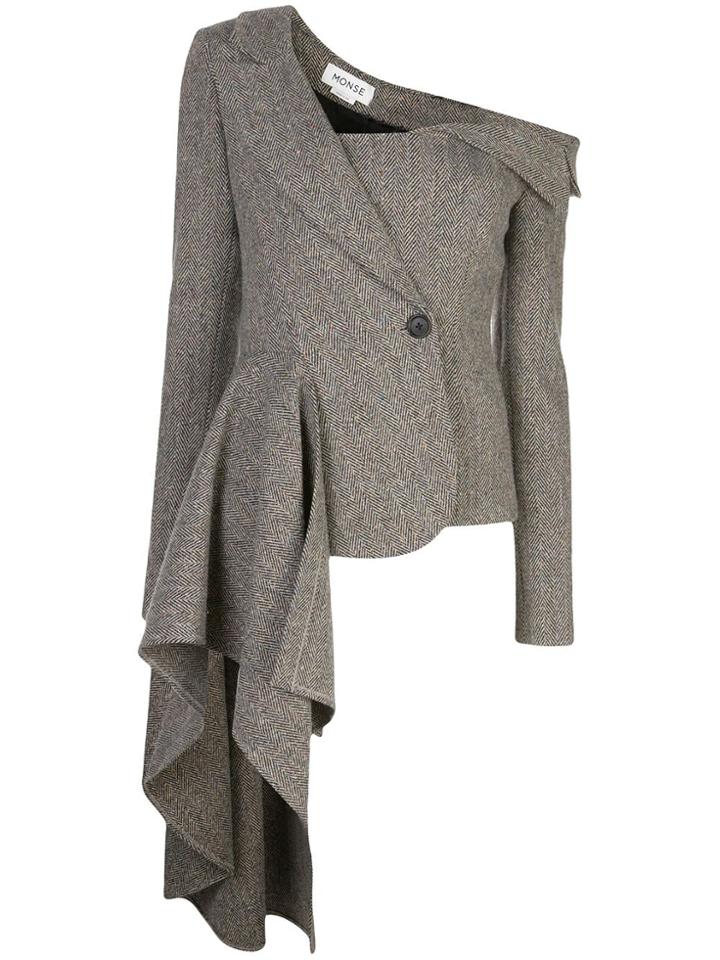Monse Asymmetric Deconstructed Blazer - Multicolour