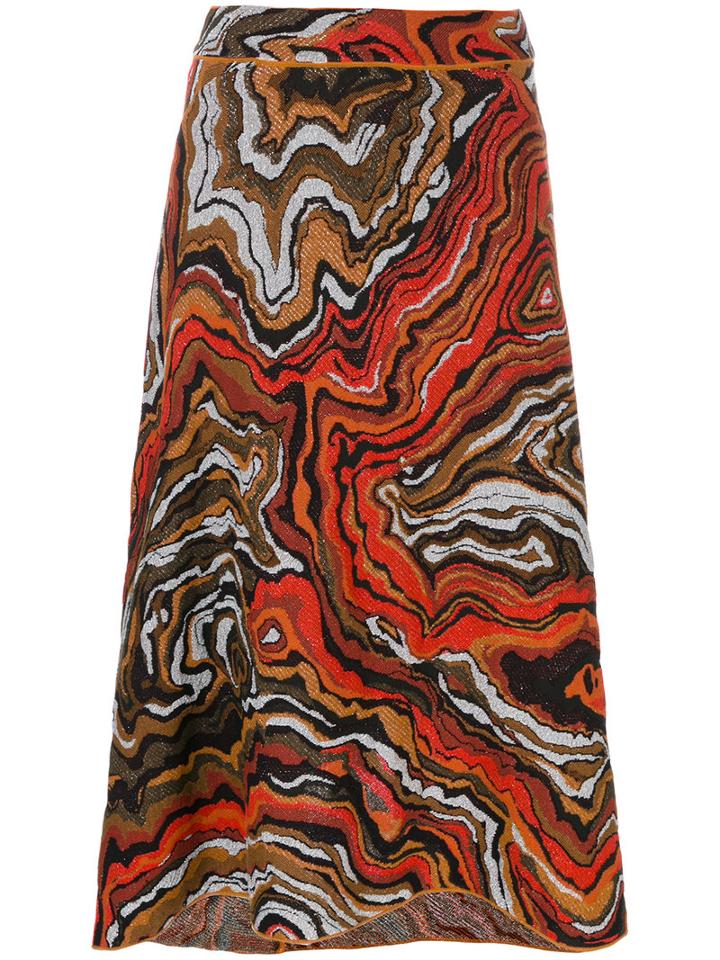 M Missoni - Printed High Waisted Skirt - Women - Cotton/polyamide/polyester/viscose - 44, Cotton/polyamide/polyester/viscose