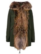 Mr & Mrs Italy Trimmed Front Parka Coat - Green