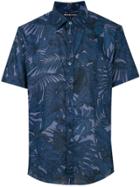 Michael Kors Collection Tropical-print Shirt - Blue