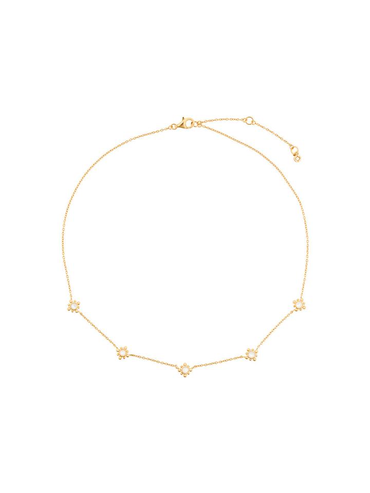 Astley Clarke Mother Of Pearl Mini Floris Necklace - Metallic