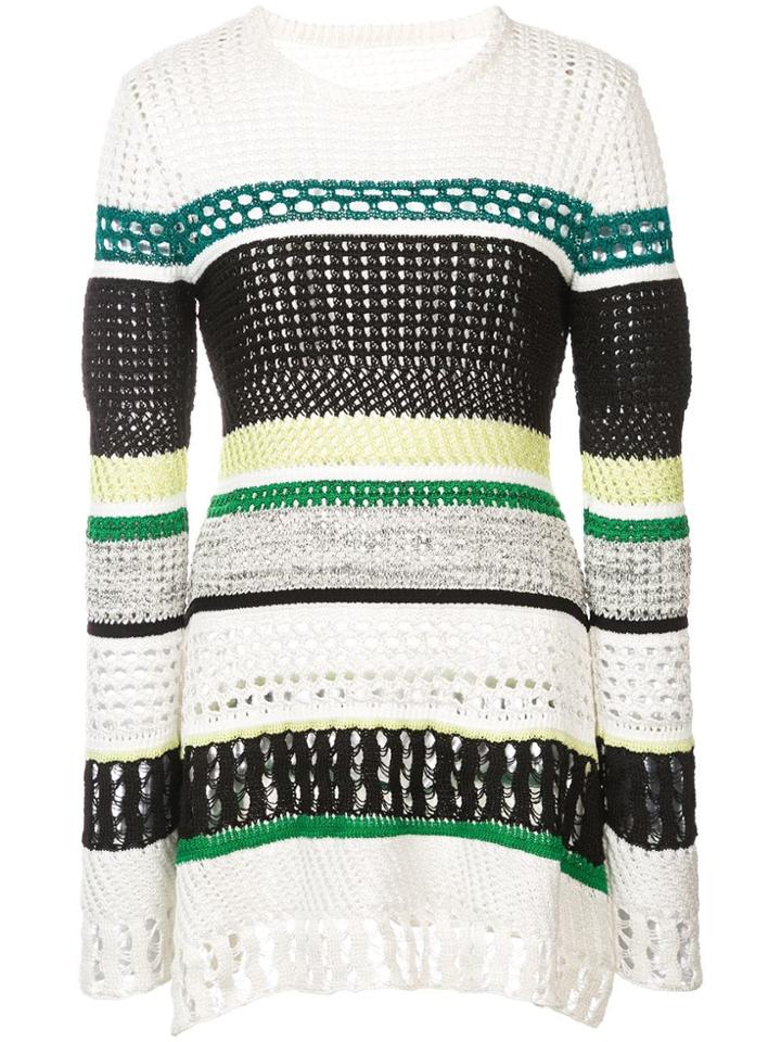 Proenza Schouler Striped Knit Top - Black