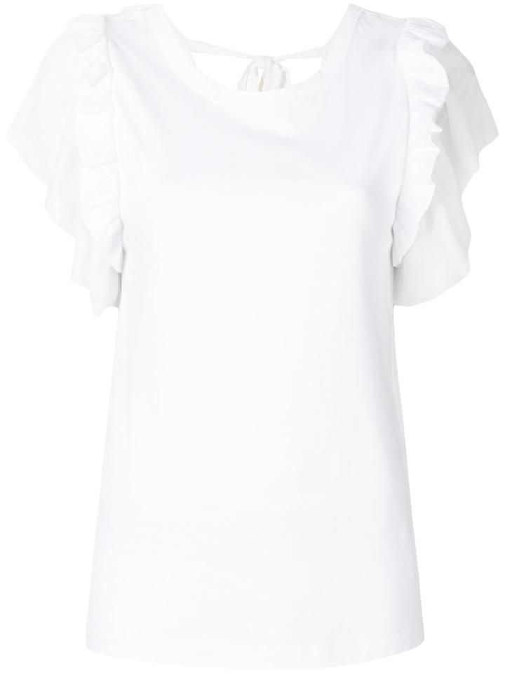 No21 Frilled Sleeve Blouse - White